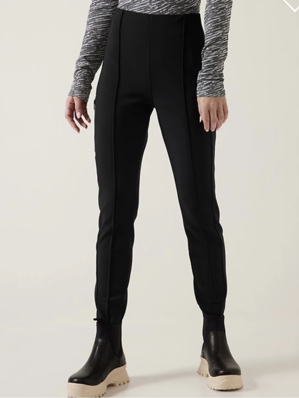 NWOT Athleta Glacier Snow Skinny Pant II Black Ski Winter Casual Women’s Size 8